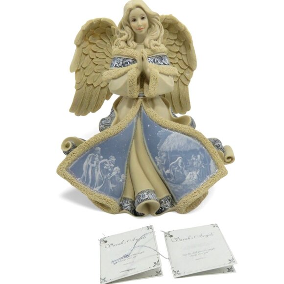 SARAHS ANGELS Praying Angel Musical Figurine in Nativity Scene Dress 2006 Boxed - Picture 4 of 11